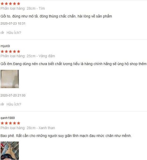 review gối giãn tĩnh mạch Yorokobi