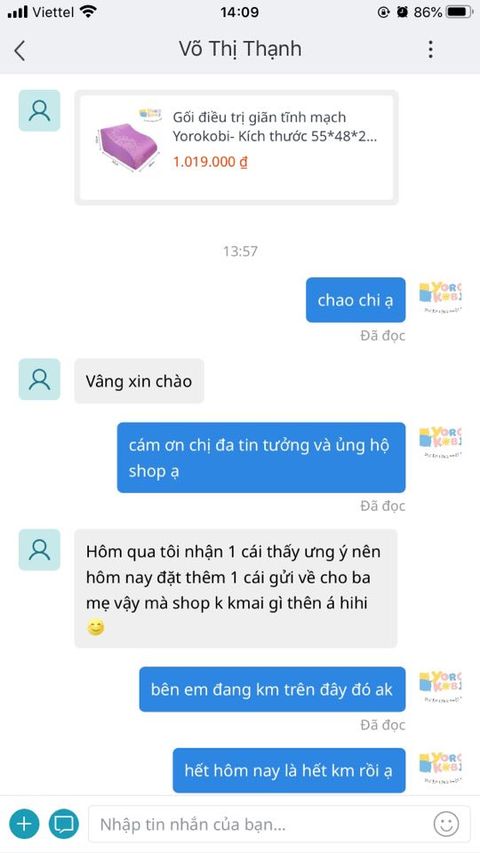 Tỷ lệ khách mua thêm gối chống giãn tĩnh mạch rất cao